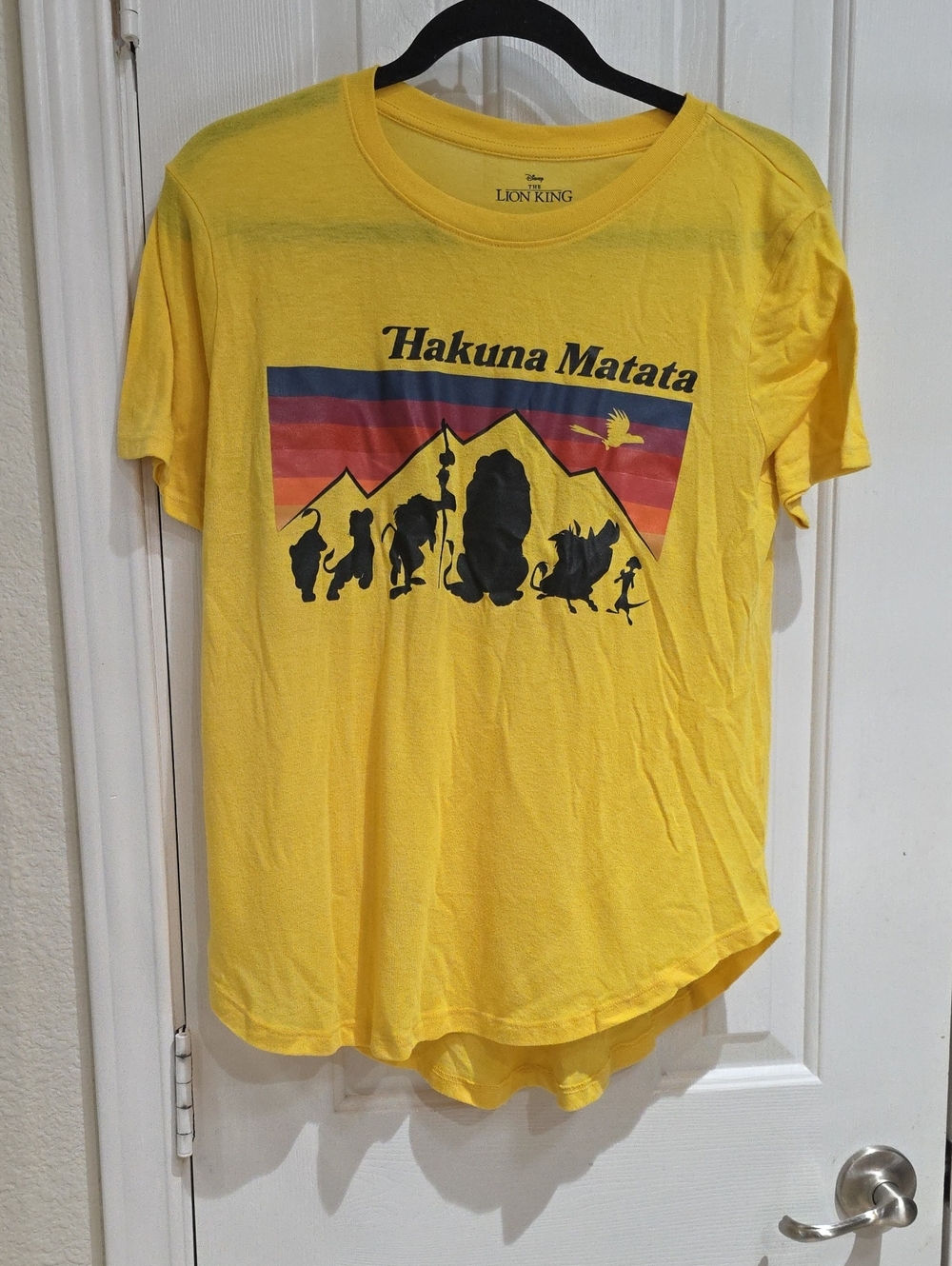 Disney Lion King Hakuna Matata Yellow Graphic Tee -  Youth Size XL